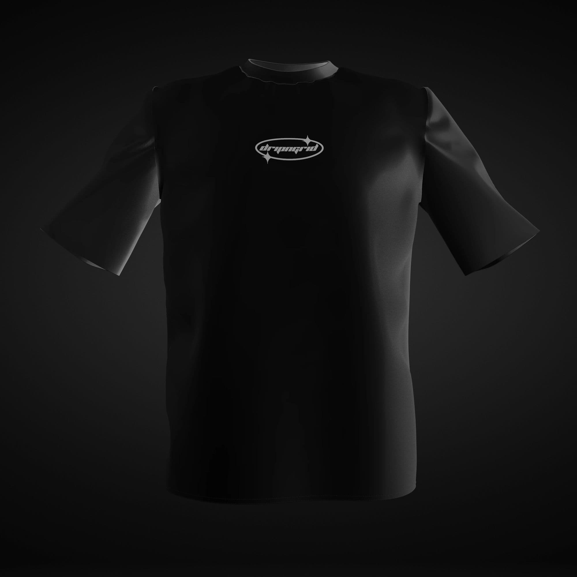 BLACK STATIC OVERSIZED TEE